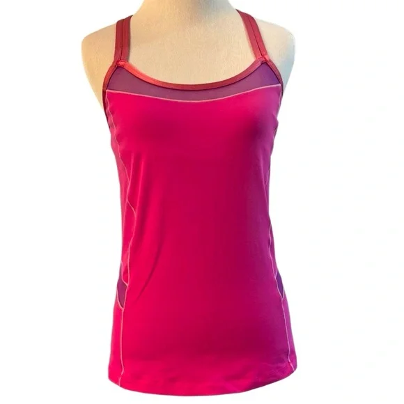 Alo Pink & Purple Tank with Shelf Bra