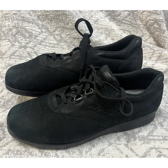 SAS Free Time Women's Walking‎ Shoes Size 10.5 Triple Wide Black Leather Casual