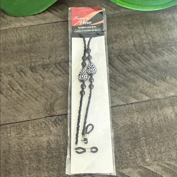 Fashion in View Eyeglass Cord 26” Black Cord