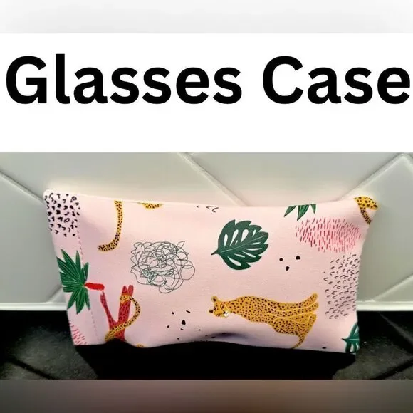 New Soft Glasses Case Pouch. Snap Closure. Soft interior with attached cloth