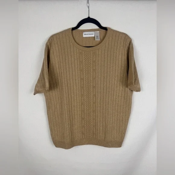 Women’s Tan/Gold Accents Alfred Dunner Top