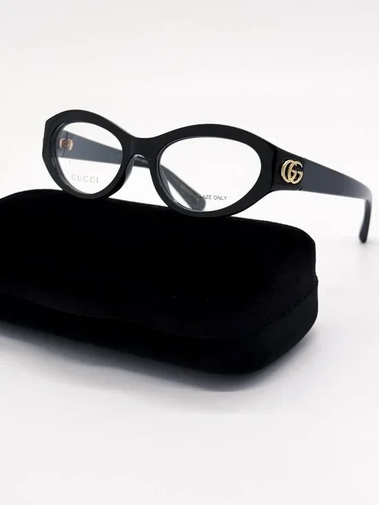 NEW GUCCI EYEGLASSES GG1405O 001 BLACK OVAL GUCCI EYEWEAR