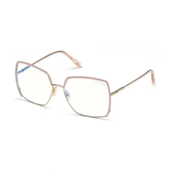 New Authentic Tom Ford FT5668-B/V 072 Geometrical Eyeglasses