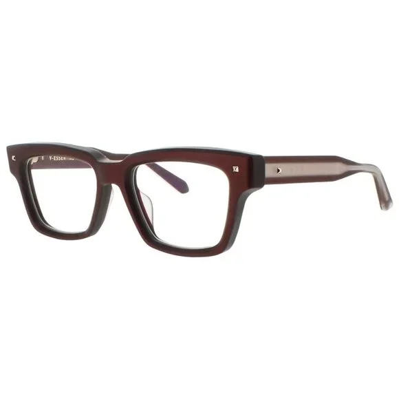 NWT VALENTINO EYEGLASSES SQUARE UNISEX BURGUNDY EYEWEAR