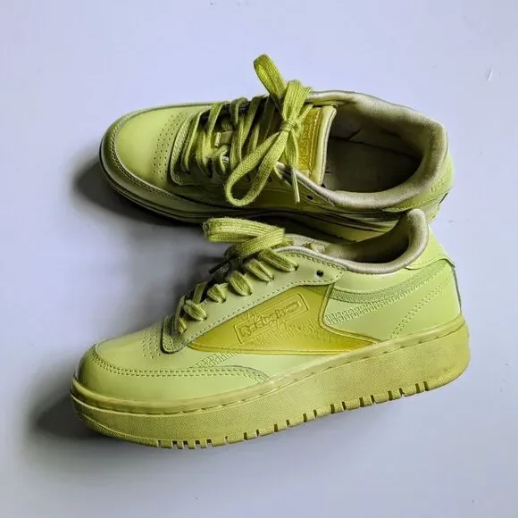 Reebok Club C Double Cardi B Low Womens Casual Shoes Neon Green H02568 (6)