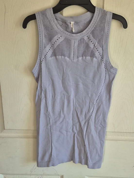 Athleta Light Lavender Pointelle Knit Tank