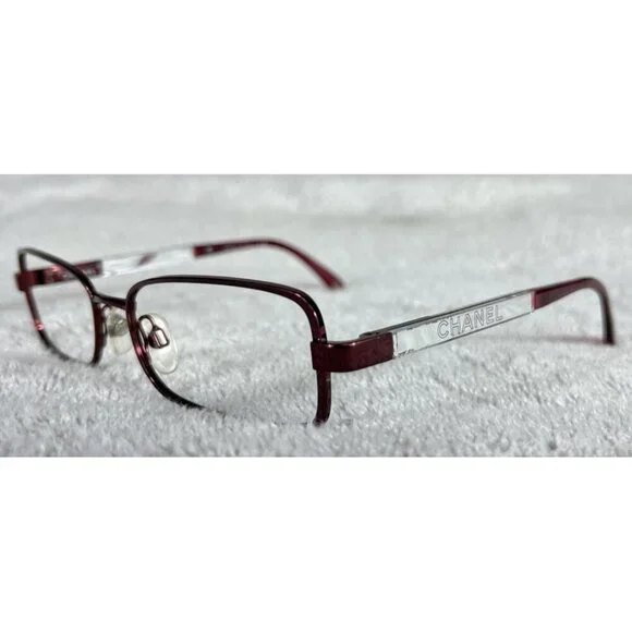 Chanel 2153 c.415 Marble Red Eyeglasses Collection Miroir Frames 53-16-135 Italy