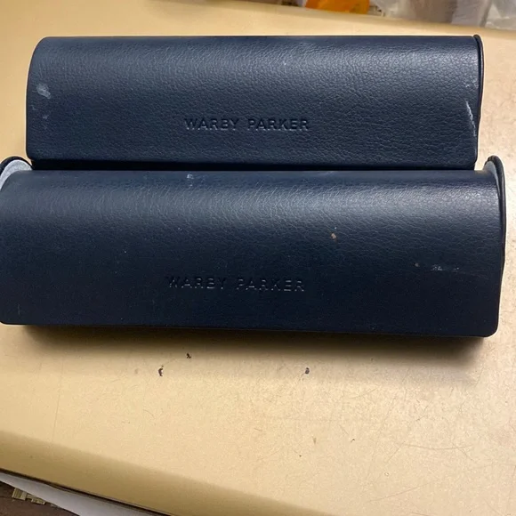 Unisex Warby Parker Blue Glasses Case