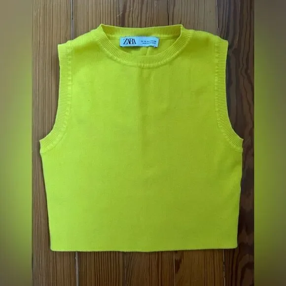 ZARA Cropped Sweater Vest