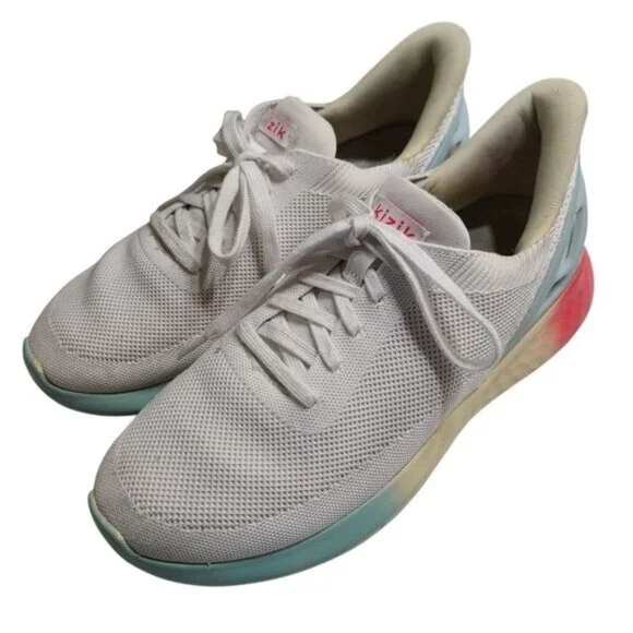 Kizik Athens Womens Sunrise White Hands Free Sneaker Shoes 10.5 Wide