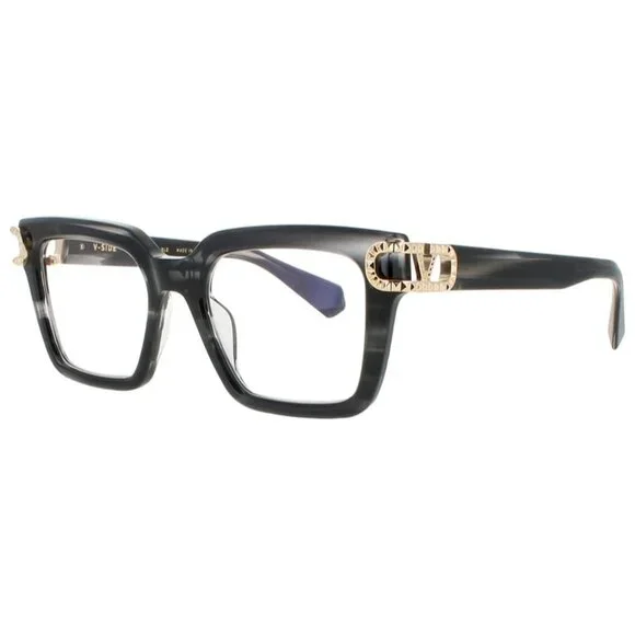 NWT VALENTINO EYEGLASSES SQUARE WOMEN BLACK EYEWEAR