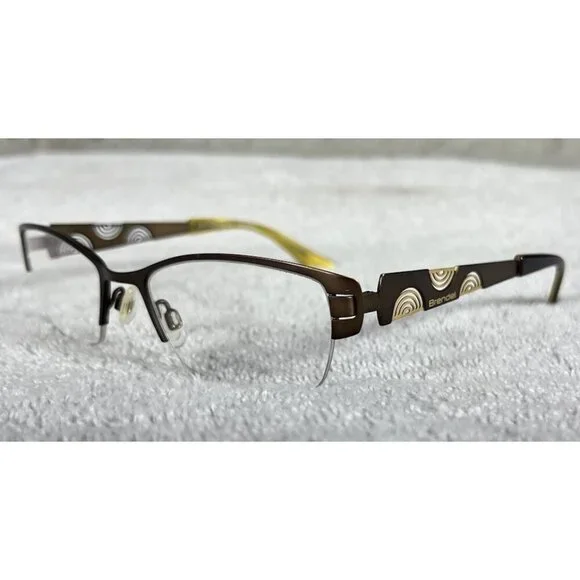 Brendel Eschenbach 902087 60 Gold Brown Half Rim Eyeglasses Frames 51-18-135