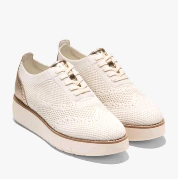 Cole Haan Women's Grand City Platform Stitchlite Oxford, Breathable, FlowerFoam