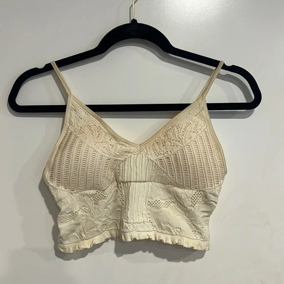 Ivory/white Lace Crop Top