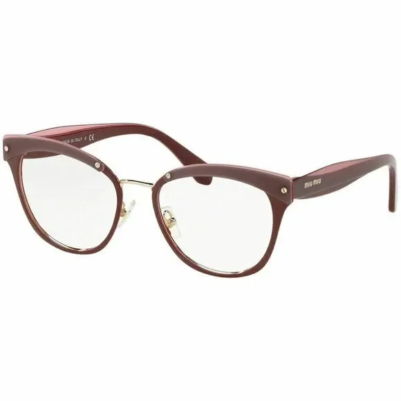 Miu Miu Cat Eye Eyeglasses Garnet W/Demo Lens