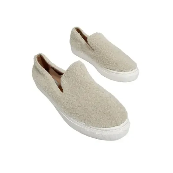 STEVEN NEW YORK Kimbel Faux Shearling Slip-on Sneaker in Natural
