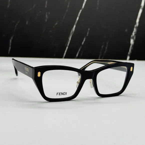 NEW FENDI BLACK WOMEN EYEGLASSES FENDI FE50118F OO1
