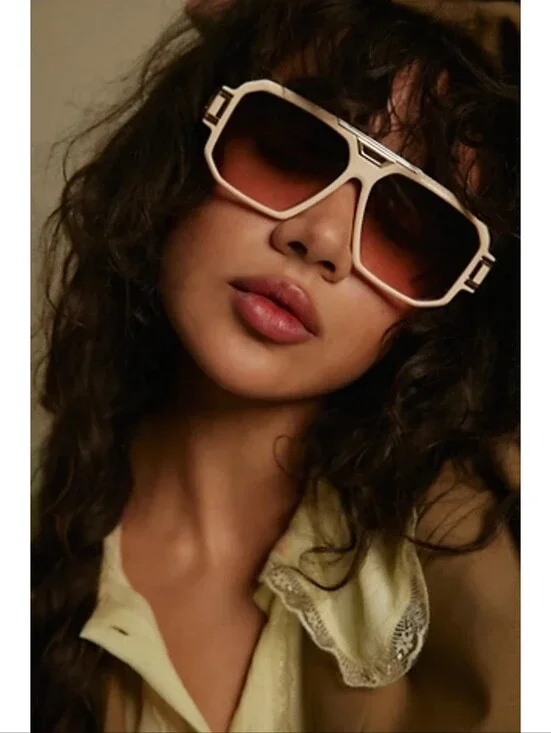 🆕️ Free PeopleCorfu Oversized Aviator Sunglasses Boho Baddie Retro