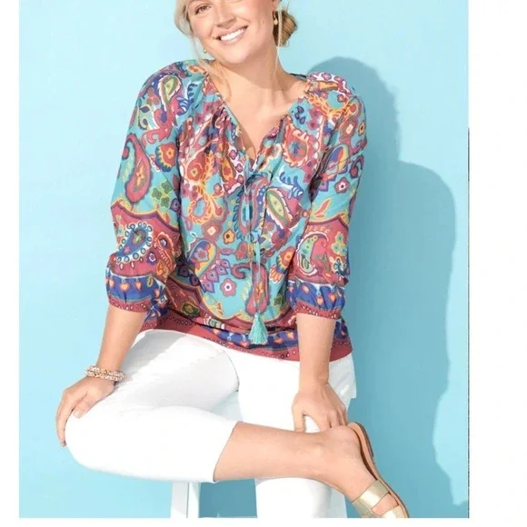 FIESTA PAISLEY TASSEL POPOVER
