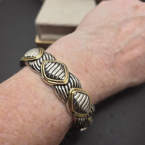 Elegant Silver and Gold Women's Bracelet (2293)