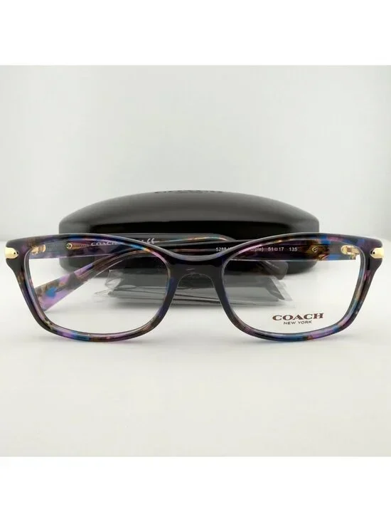 Coach HC6065 5288 Eyeglasses Frames Confetti Purple 51 17 136