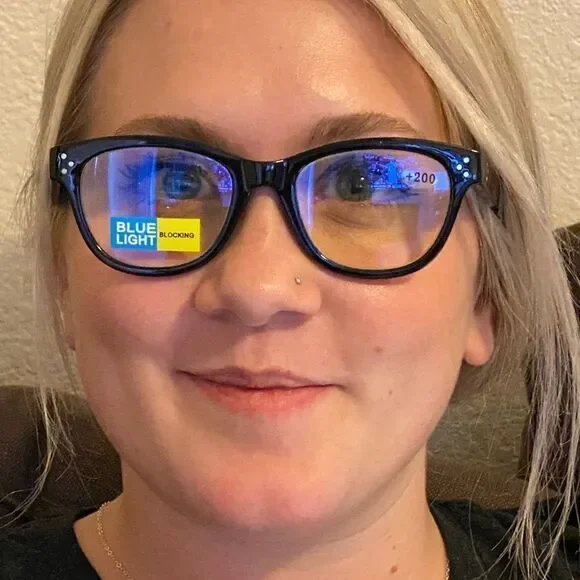 💼Black Frame Readers with Blue Light Protection +2.00 Power