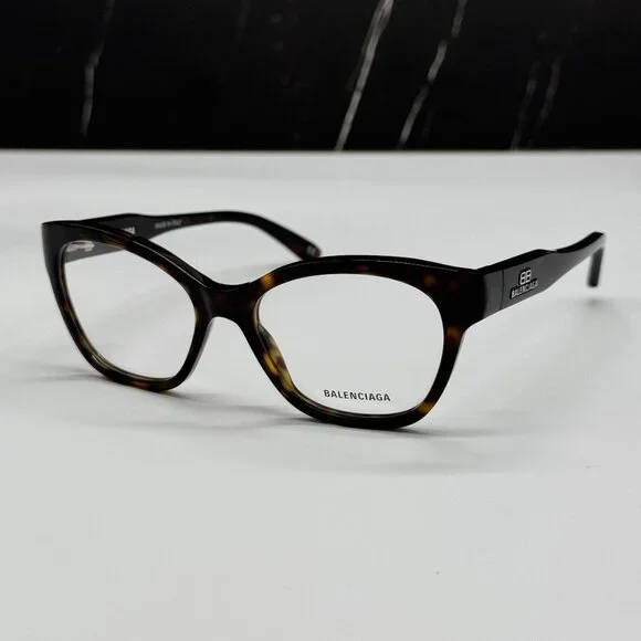 NEW BALENCIAGA BB0213O 002 CAT EYE HAVANA WOMEN EYEGLASSES BALENCIAGA
