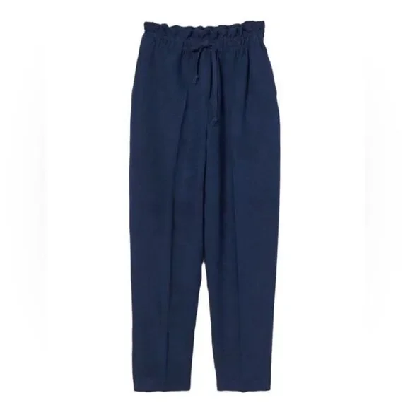 H&M Blue Linen Blend Pants(Size Small)