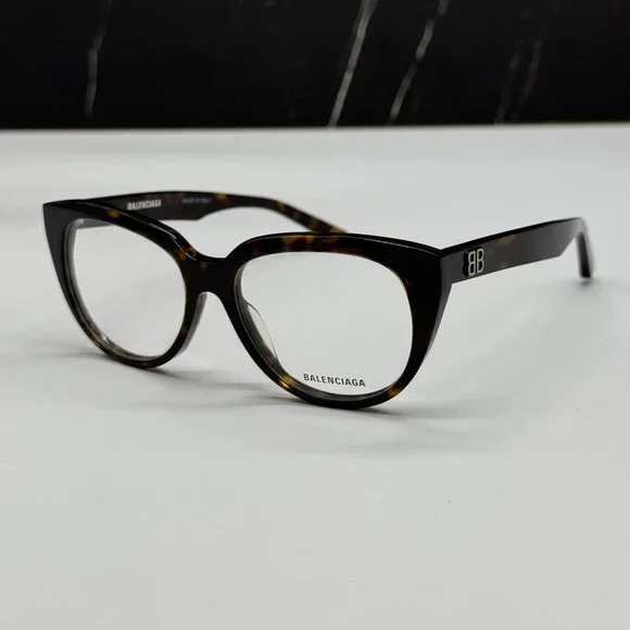 NEW BALENCIAGA BB0131O 005 CAT EYE DARK HAVANA WOMEN EYEGLASSES BALENCIAGA