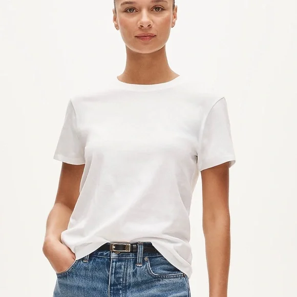 J. CREW‎ Vintage jersey classic-fit crewneck T-shirt Short Sleeve White Size XXS