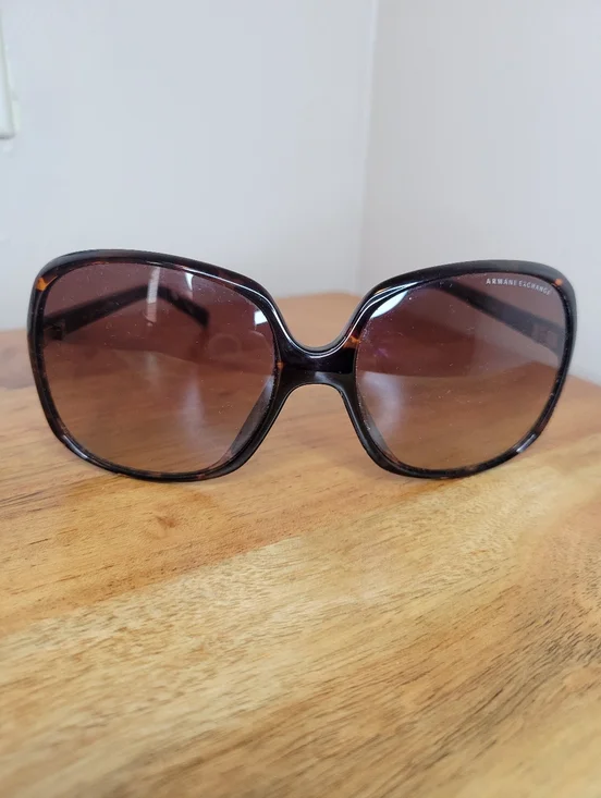 Armani Exchange AX208/S V08 Oversized Brown Tortoise Shell Sunglasses 60-17 130