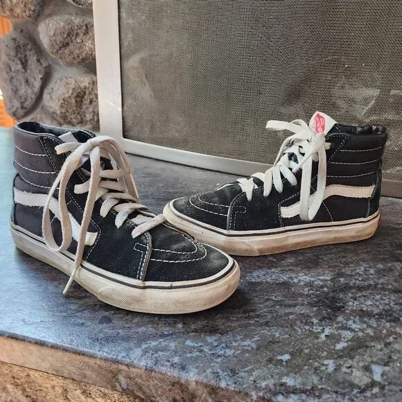 Vans Suede Off The Wall Sk8 High Top Black/White Sneakers Size 6