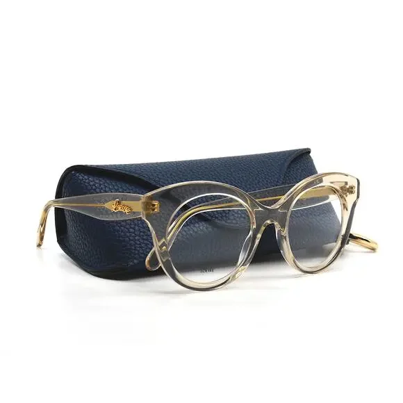 Brand New 100% Authentic LOEWE LW50074I 057 Transparent Light Brown Eyeglasses