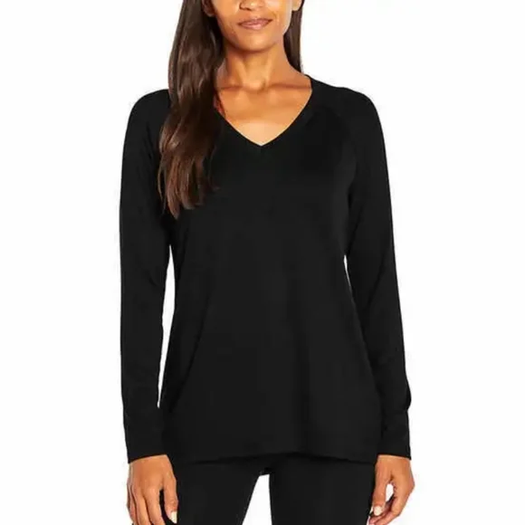 Banana Republic Ladies' Long Sleeve V-Neck Top XXL black nwt