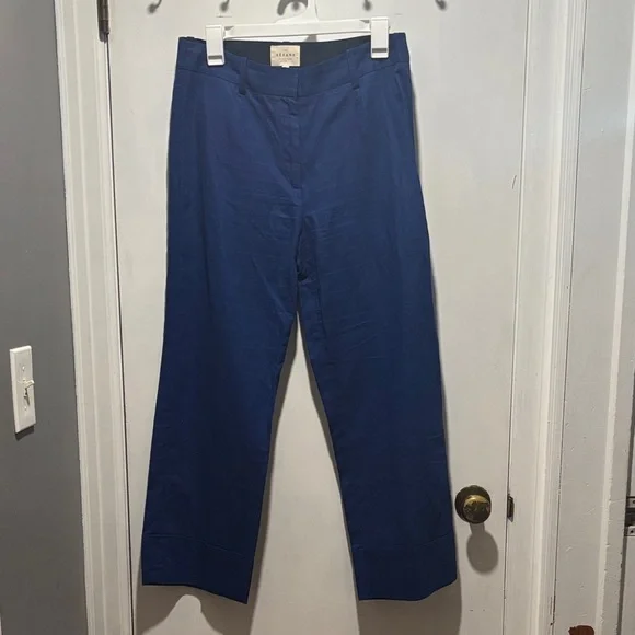 SEZANE Jude linen trouser pants in indigo