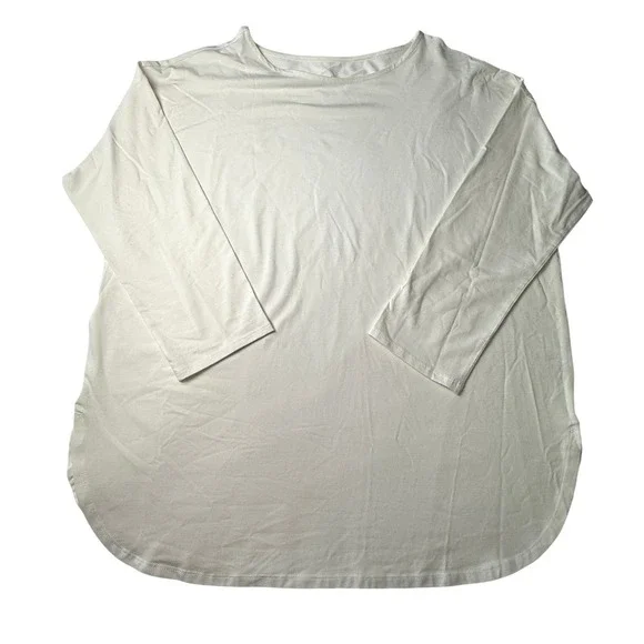 J. Jill Luxe Supima Relaxed Tunic Tee Shirt Top Sz XL Petite NWOT Scoop‎ Neck