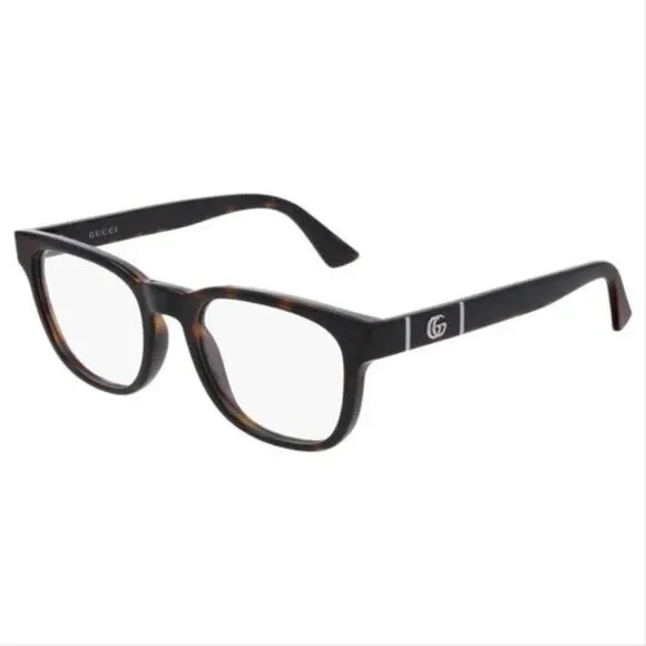 Gucci Rectangular Women's EyeGlasses Havana Frame GG0764O 002