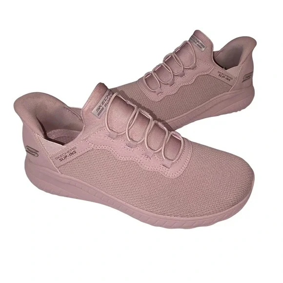 Skechers BOBS Slip-ins Shoes Women 7.5 Pink Memory Foam Walk SN 117500 Comfort