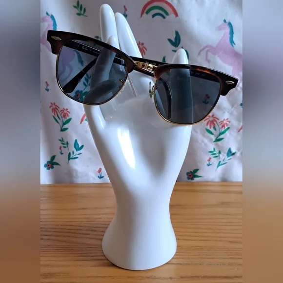 Ray-Ban Clubmaster 3106 Tortoise & Gold Casual Preppy Sunglass Eye Glasses Frame