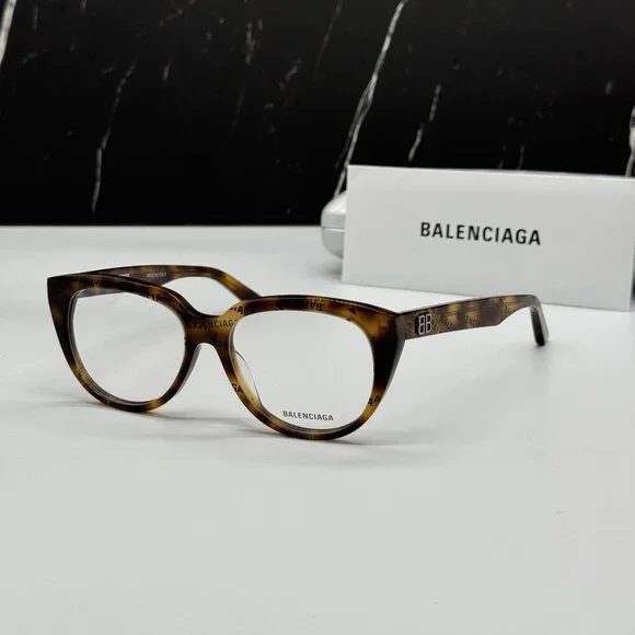 NEW BALENCIAGA BB0131O 008 CAT EYE HAVANA WOMEN EYEGLASSES BALENCIAGA