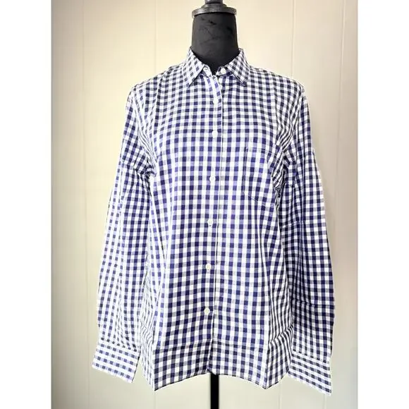 UNTUCKit: Belleza Blue Gingham Women's Shirt Size 2