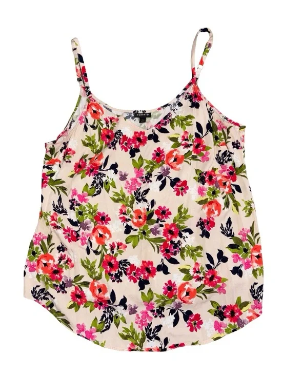 Torrid Floral Tank Top Size 1 Sleeveless Blouse Lightweight Spring Summer