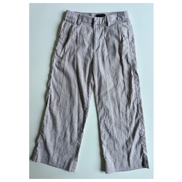 BANANA REPUBLIC Slim Wide-Leg Linen Cotton Cropped Pant Womens‎ 4