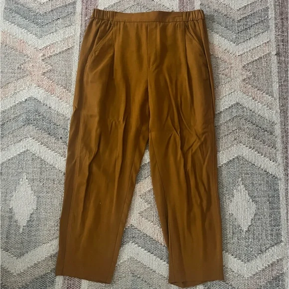Zara Caramel Brown Tapered Trousers