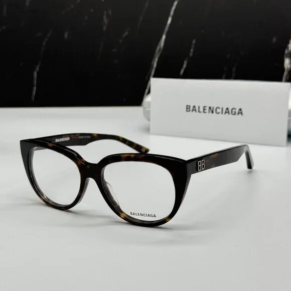 NEW BALENCIAGA BB0131O 005 CAT EYE DARK HAVANA WOMEN EYEGLASSES BALENCIAGA