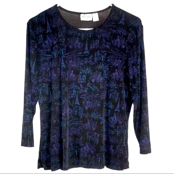 Chico’s Paris Print Stretchy Top