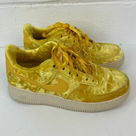 Nike Velvet Mineral Gold Air Force 1 Sneakers, 4.5Y / 6 women’s