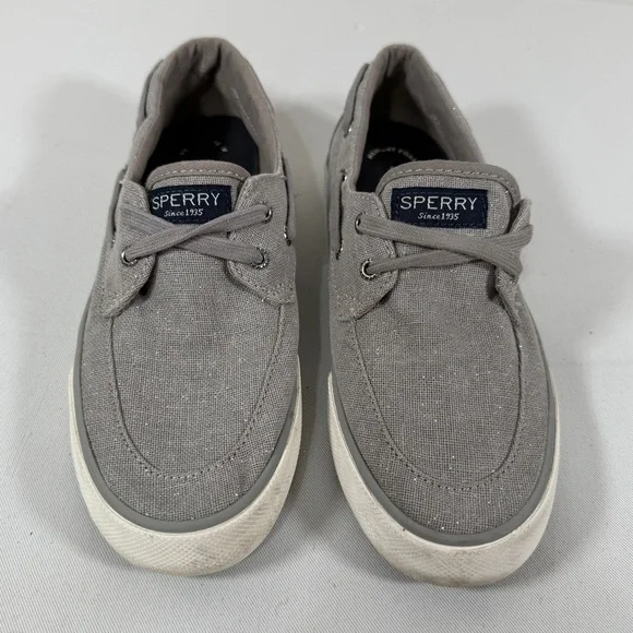 Sperry Women's Gray, sparkling Boat Shoes, size 6 women’s, super cute!!