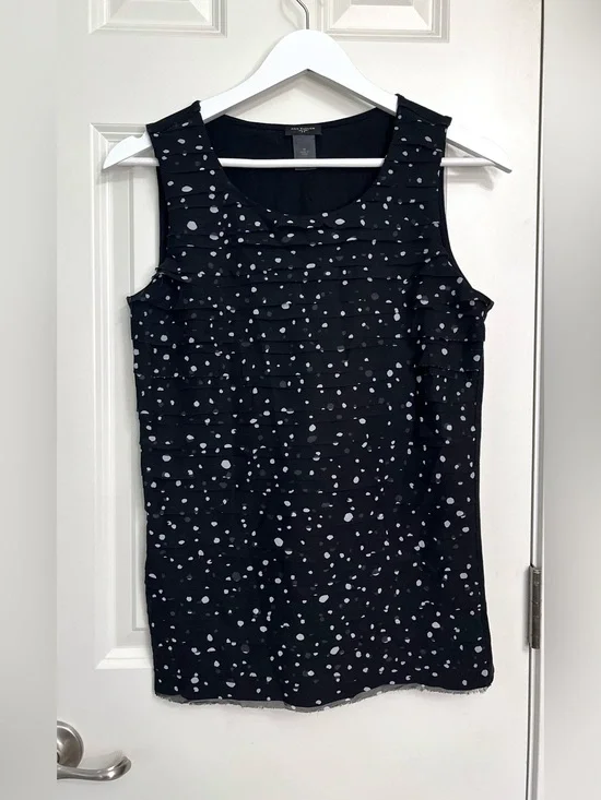Ann Taylor Sleeveless Ruffle Blouse