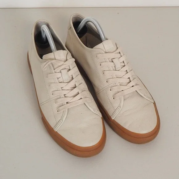 Frye GIA Low Lace Ivory‎ Leather Upper Sneakers Women's Size 9.5M FR41118